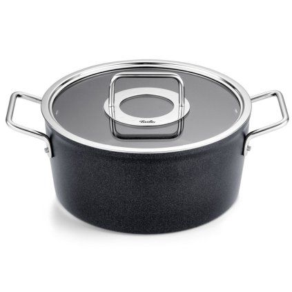 Capac pentru caserolă ADAMANT 24 cm, 4,9 l, cu capac pentru oală din sticlă, suprafață antiaderentă, Fissler