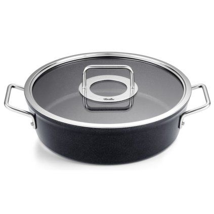 Capac pentru cratiță joasă ADAMANT 28 cm, negru, aluminiu, Fissler