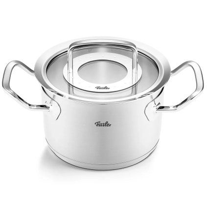 Oală de gătit ORIGINAL PROFI 16 cm, argintiu, din oțel inoxidabil, Fissler