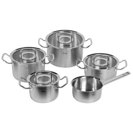 Set de vase pentru gătit ORIGINAL PROFI, set de 5, argintiu, oțel inoxidabil, Fissler