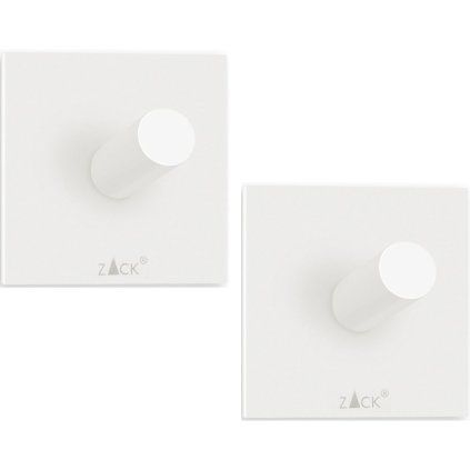 Cârlig pentru prosoape 4 cm, set de 2, alb, oțel inoxidabil, Zack