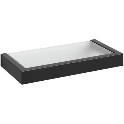 Etajeră de baie LINEA 26 cm, negru, oțel inoxidabil/glonț, Zack