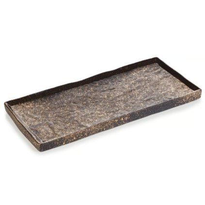 Platou de servit SOLSTICE 30 x 13,5 cm, aur, porțelan, Revol