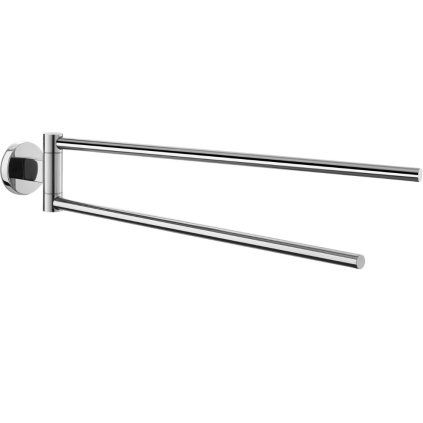 Suport pentru prosoape SCALA 46 cm, dublu, lustruit, din oțel inoxidabil, Zack