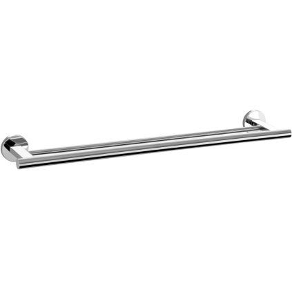 Suport pentru prosoape SCALA 66 cm, dublu, lucios, din oțel inoxidabil, Zack
