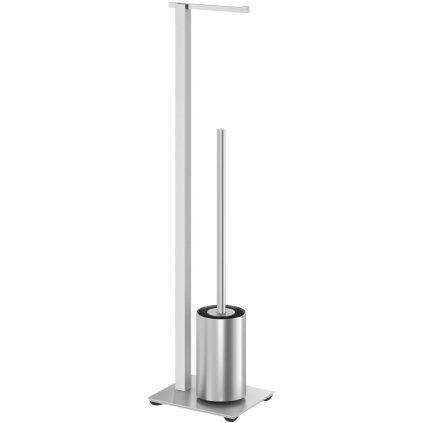 Suport hârtie igienică și perie WC CARVO 72 cm, mat, din oțel inoxidabil, Zack