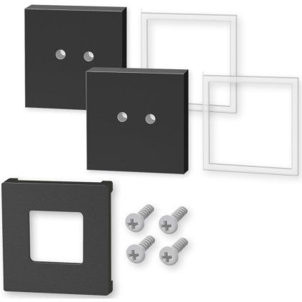 Kit de asamblare CARVO, set de 2, negru, oțel inoxidabil, Zack