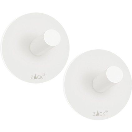 Cârlig pentru prosoape 4,5 cm, set de 2, alb, oțel inoxidabil, Zack
