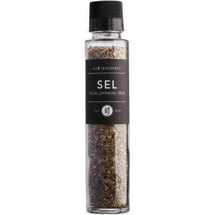 Sare cu busuioc, parmezan și lămâie 200 g, cu râșniță, Lie Gourmet