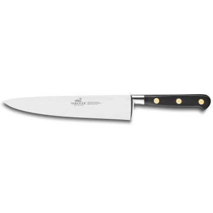 Cuțit de bucătar IDÉAL 20 cm, nituri de alamă, negru, Lion Sabatier