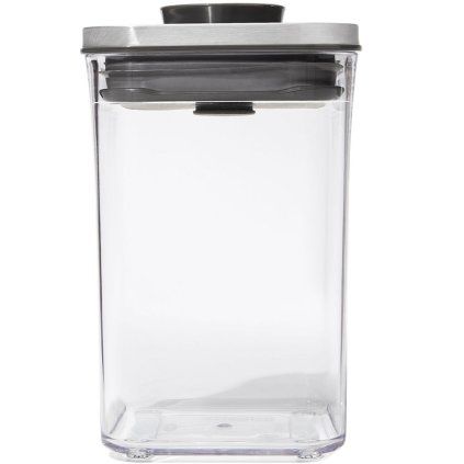 Recipient depozitare pentru bucătărie POP STEEL 1,0 l, pătrat mic, din plastic, OXO