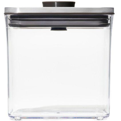 Recipient depozitare pentru bucătărie POP STEEL 1,6 l, dreptunghiular, plastic, OXO