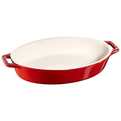Platou de copt 23 cm, roșu, din ceramică, Staub