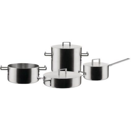 Set de vase pentru gătit CONVIVIO, set de 4 buc, inox, Alessi