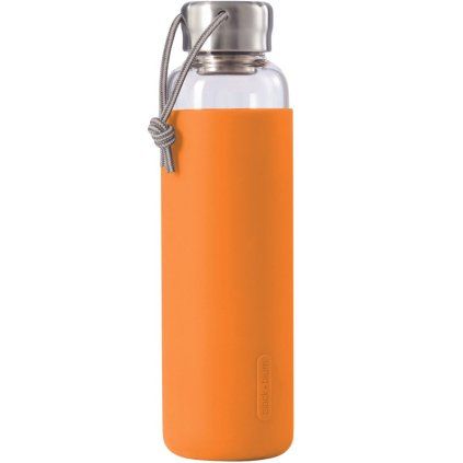 Sticlă pentru apă 600 ml, portocaliu, sticlă, Black+Blum