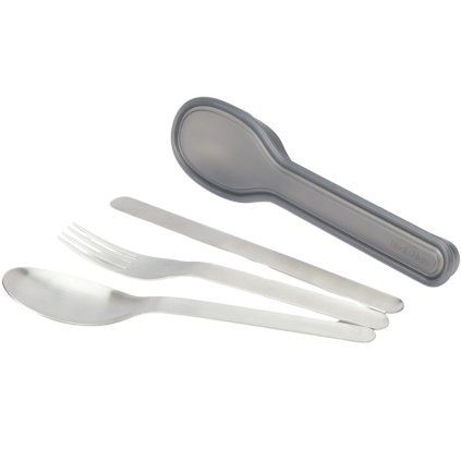Set de tacâmuri, set de 3, cu carcasă, din oțel inoxidabil, Black+Blum