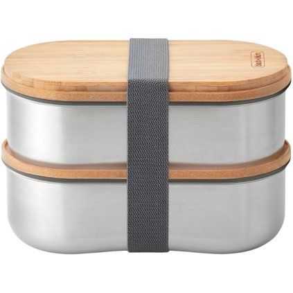 Cutie pentru prânz 1 l, gri, din oțel inoxidabil, Black+Blum