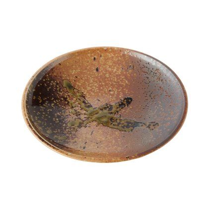 Farfurie pentru aperitive WABI SABI 19 cm, maro, ceramică, MIJ