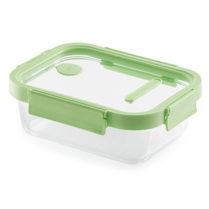 Recipient pentru depozitarea alimentelor 1,05 l, dreptunghiulară, din sticlă, Lékué