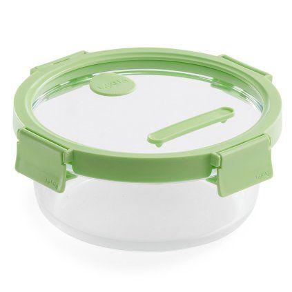 Recipient pentru depozitarea alimentelor 950 ml, rotund, din sticlă, Lékué