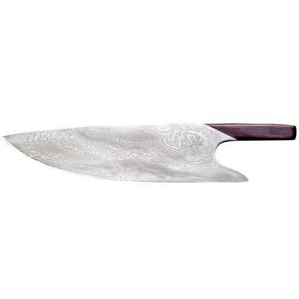 Cuțit pentru bucătărie THE KNIFE GRENADILL DAMASCUS 26 cm, maro, Güde