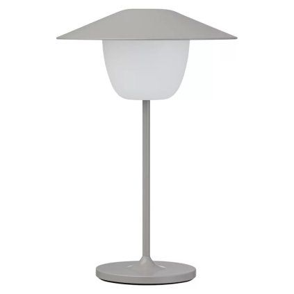 Lampă de masă portabilă ANI MINI 21 cm, LED, gri satelit, aluminiu, Blomus