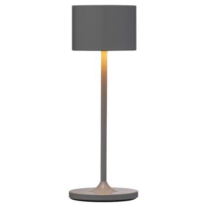 Lampă portabilă de masă FAROL MINI 19,5 cm, LED, gri cald, aluminiu, Blomus