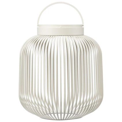 Lampă portabilă de masă LITO M 30,5 cm, LED, gri mătase, oțel, Blomus
