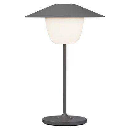 Lampă de masă portabilă ANI MINI 21 cm, LED, gri cald, aluminiu, Blomus