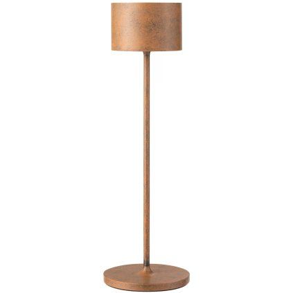Lampă portabilă de masă FAROL 35,5 cm, LED, aspect ruginit, aluminiu, Blomus