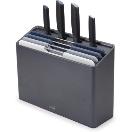 Tocător FOLIO PLUS 60216 30 x 20 cm, set de 4 buc + cuțite de bucătărie, plastic, Joseph Joseph