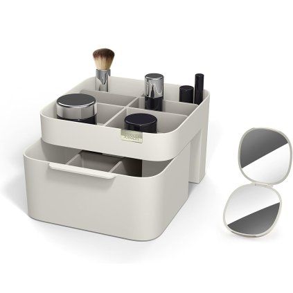 Organizator de machiaj VIVA 75007, cu oglindă, crem, plastic, Joseph Joseph