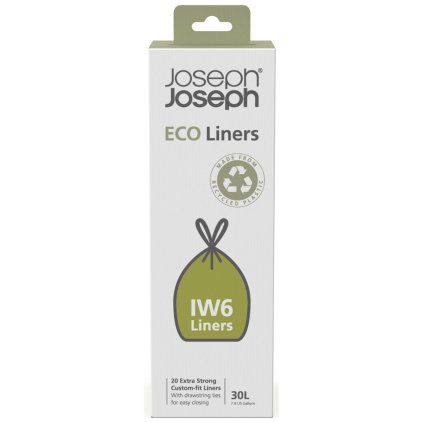 Saci pentru gunoi TOTEM MAX IW6 ECO LINERS 30134 30 l, 20 buc, foarte puternic, Joseph Joseph