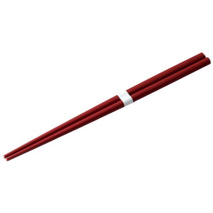 Bețișoare 22,5 cm, întuneric roșu / alb, bambus, MIJ