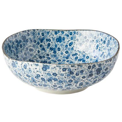 Bol ceramică BLUE DAISY 20 cm, albastru, ceramică, MIJ