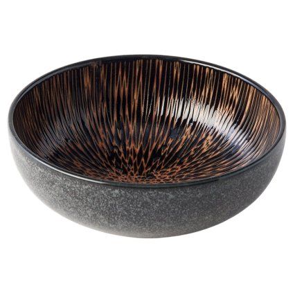 Bol ceramică BRONZE CONVERGING 15 cm, maro, ceramică, MIJ
