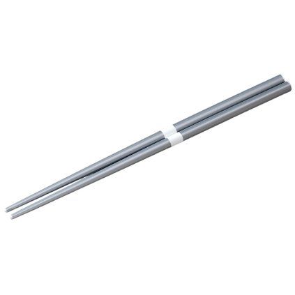 Bețișoare 22,5 cm, argintiu / alb, bambus, MIJ