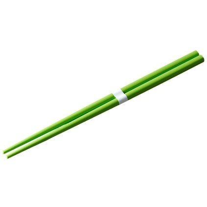 Bețișoare 22,5 cm, transparent verde / alb, bambus, MIJ