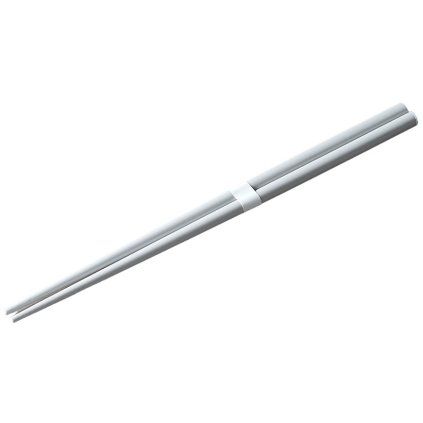 Bețișoare 22,5 cm, gri / alb, bambus, MIJ