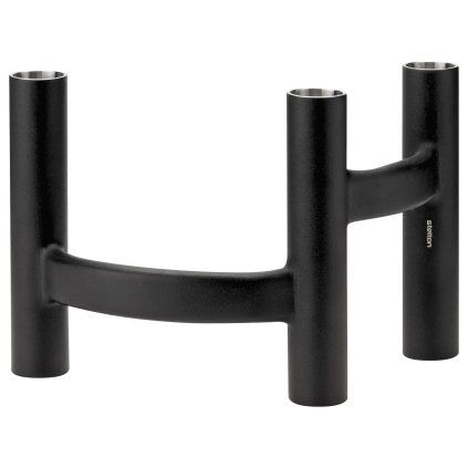 Suport de lumânare pentru cină ORA 20 cm, negru, oțel inoxidabil, Stelton