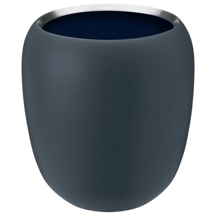 Vază ORA 18 cm, albastru prăfuit, oțel inoxidabil, Stelton