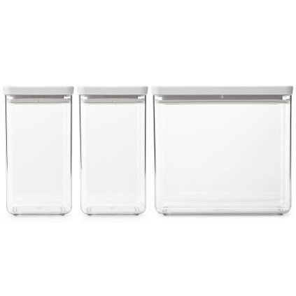 Recipient pentru depozitarea alimentelor TASTY PLUS, set de 3 buc, gri deschis, Brabantia