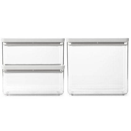 Recipient pentru depozitarea alimentelor TASTY PLUS, set de 3 buc, gri deschis, Brabantia