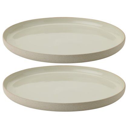 Farfurie pentru cină EMMA 24 cm, set de 2 buc, gri, ceramică, Stelton