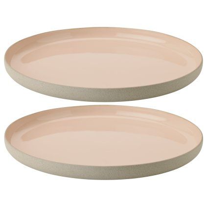 Farfurie pentru cină EMMA 24 cm, set de 2 buc, culoare trandafir, ceramică, Stelton