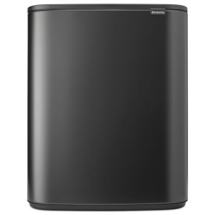 Coș de gunoi Touch top BO TOUCH BIN 2x 30 l, gri închis, oțel, Brabantia