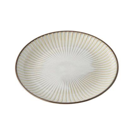 Farfurie pentru aperitive WHITE SENDAN 20,5 cm, alb, ceramică, MIJ