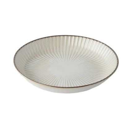 Farfurie pentru cină WHITE SENDAN 22,5 cm, alb, ceramică, MIJ