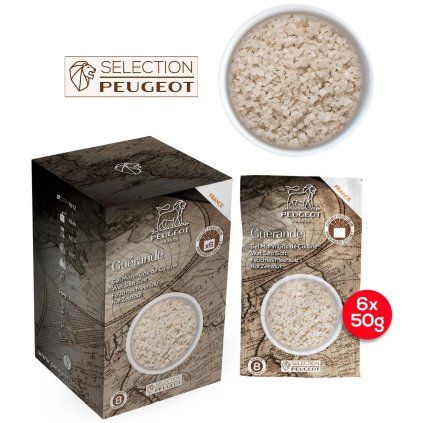 Sare de mare umedă GUÉRANDE 6 x 50 g, Franța, Peugeot