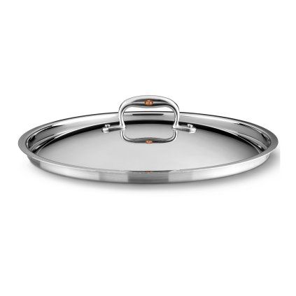 Capac pentru oală CON CUORE 18 cm, argintiu, cupru, Ruffoni
